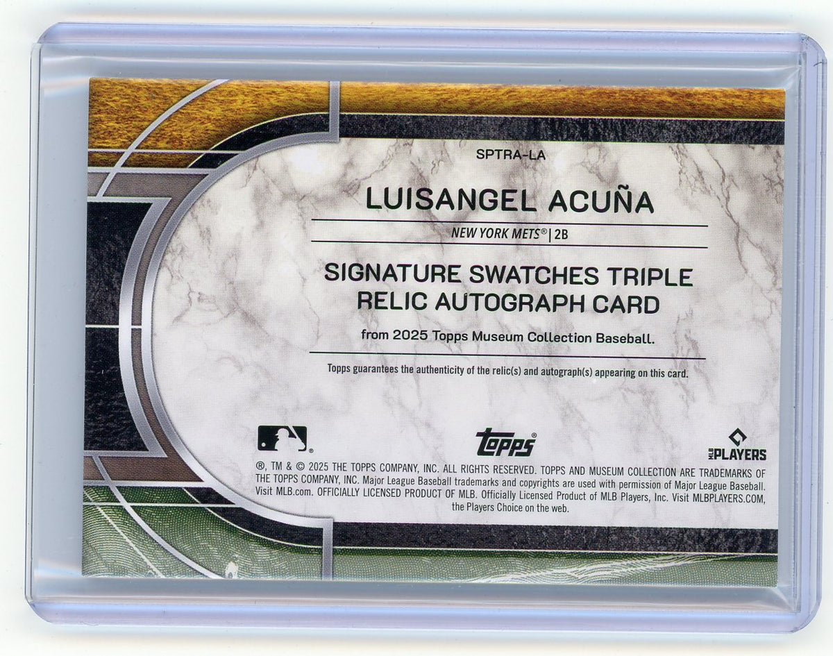 HL-P01 2025 Topps Museum Triple Relic Luisangel Acuña #SPTRA-LA /75 Auto RC