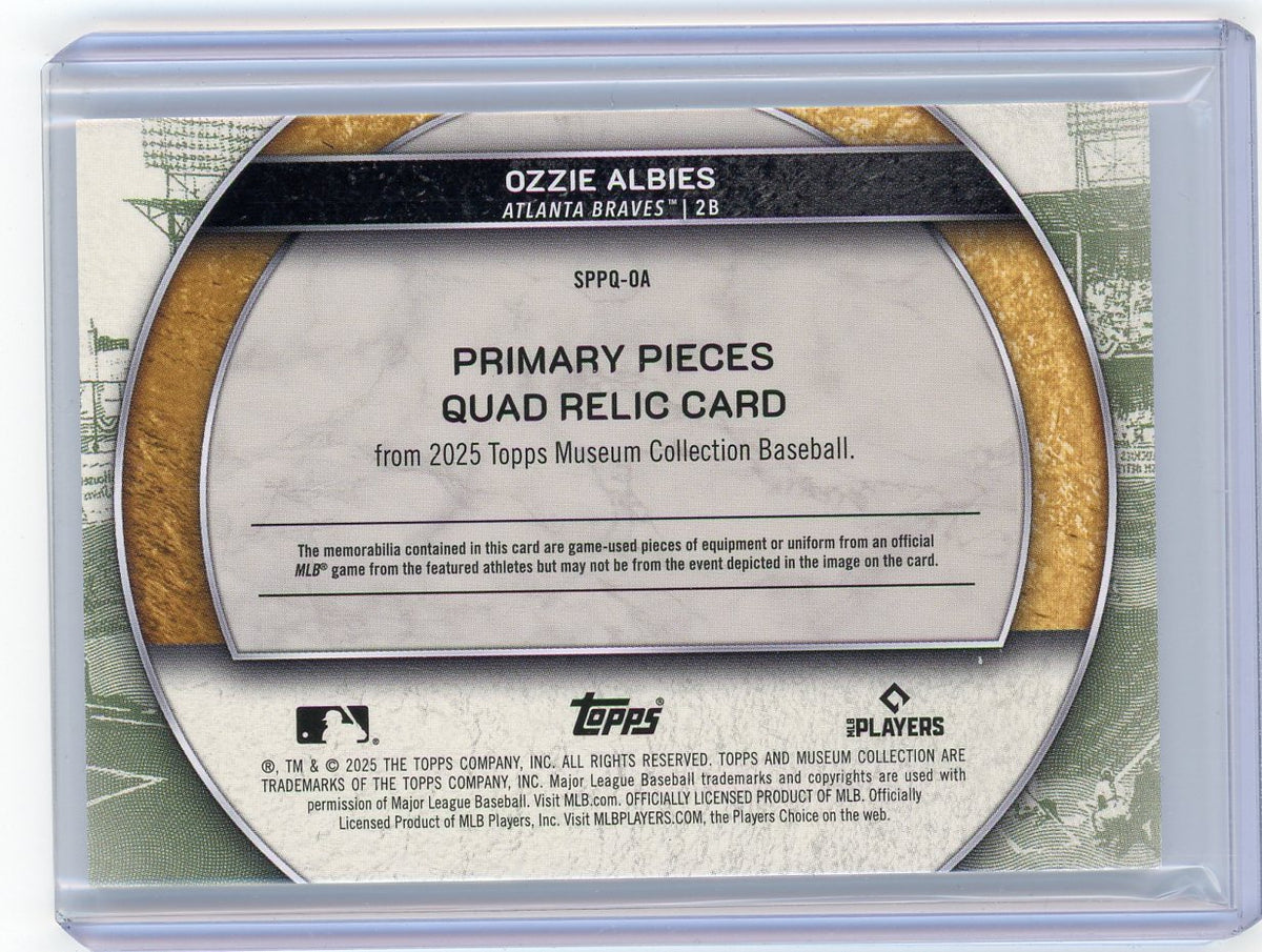 HL-P01 2025 Topps Museum Primary Pieces Ozzie Albies #SPPQ-OA /99 Quad Relic