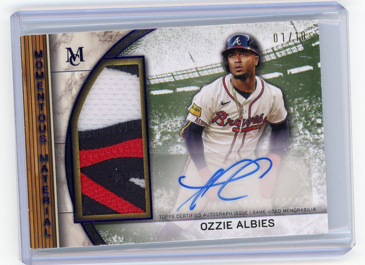 HL-P01 2025 Topps Museum Momentous Material Ozzie Albies #MMJPA-OA /10 Auto