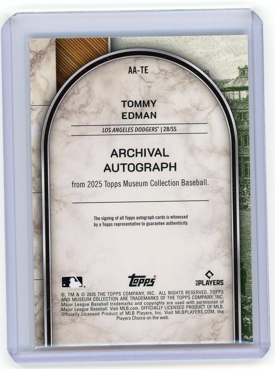 HL-P01 2025 Topps Museum Collection Tommy Edman #AA-TE /199 Archival Autograph