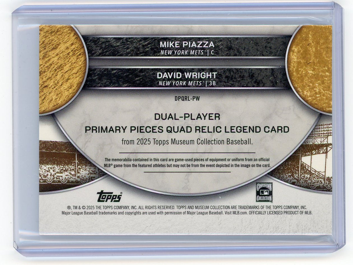 HL-P01 2025 Topps Museum Collection Mike Piazza David Wright #DPQRL-PW /75