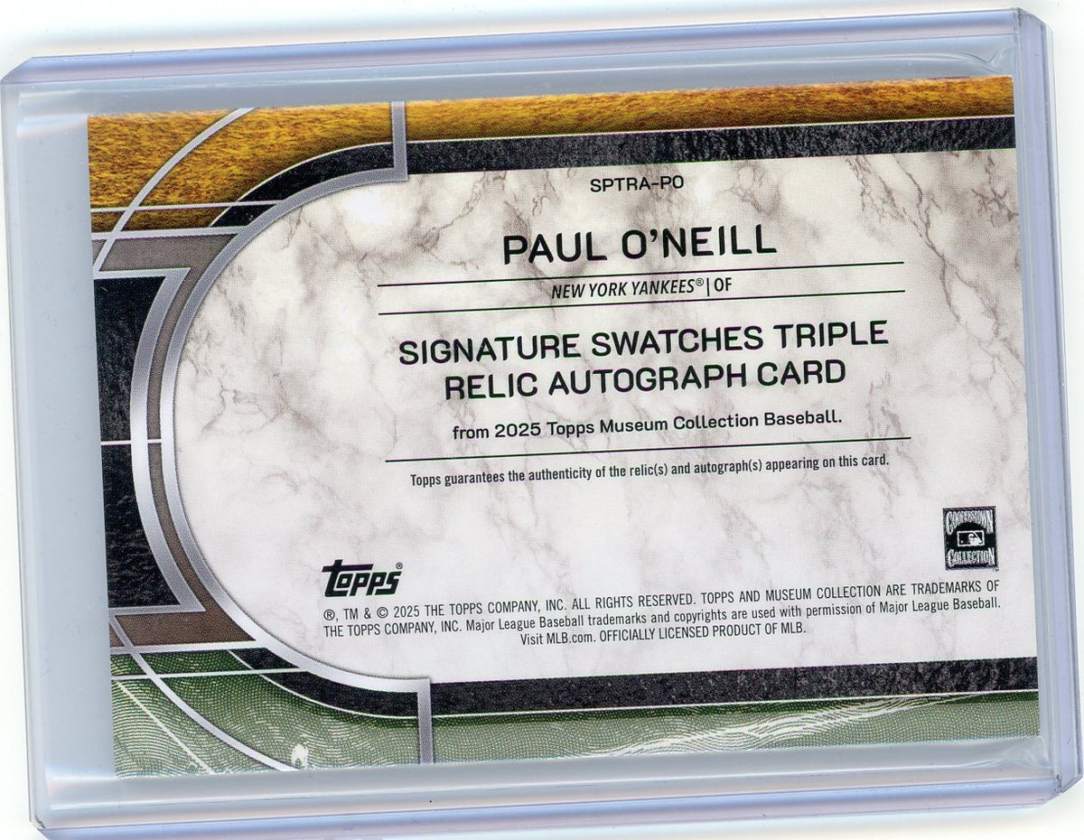 HL-P01 2025 Topps Museum Collection Triple Relic Paul O'Neill #SPTRA-PO /99 Auto