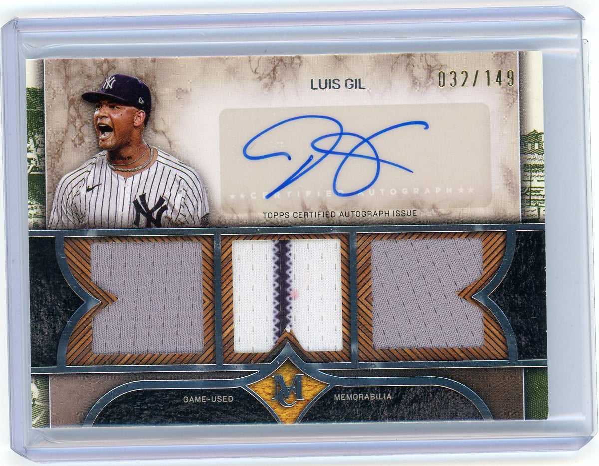 HL-P01 2025 Topps Museum Collection Triple Relic Luis Gil #SPTRA-LG /149 Auto