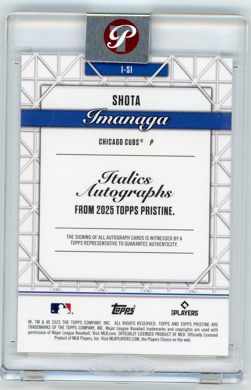 HL-P01 2025 Topps Pristine Italics Shota Imanaga #I-SI /99 Auto