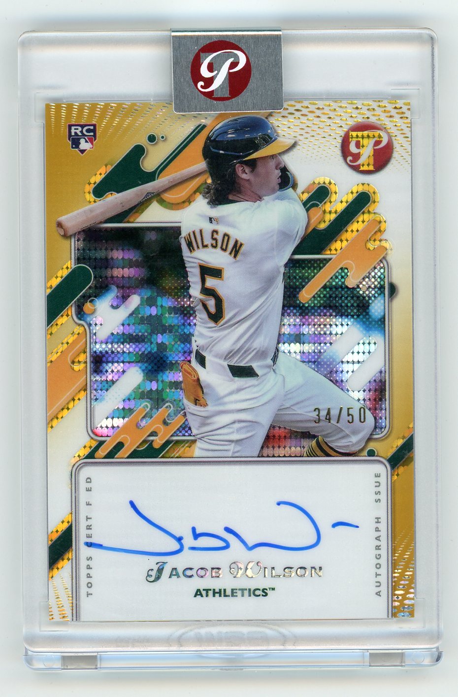 HL-P01 2025 Topps Pristine Jacob Wilson #PA-JWI Gold /50 Auto RC