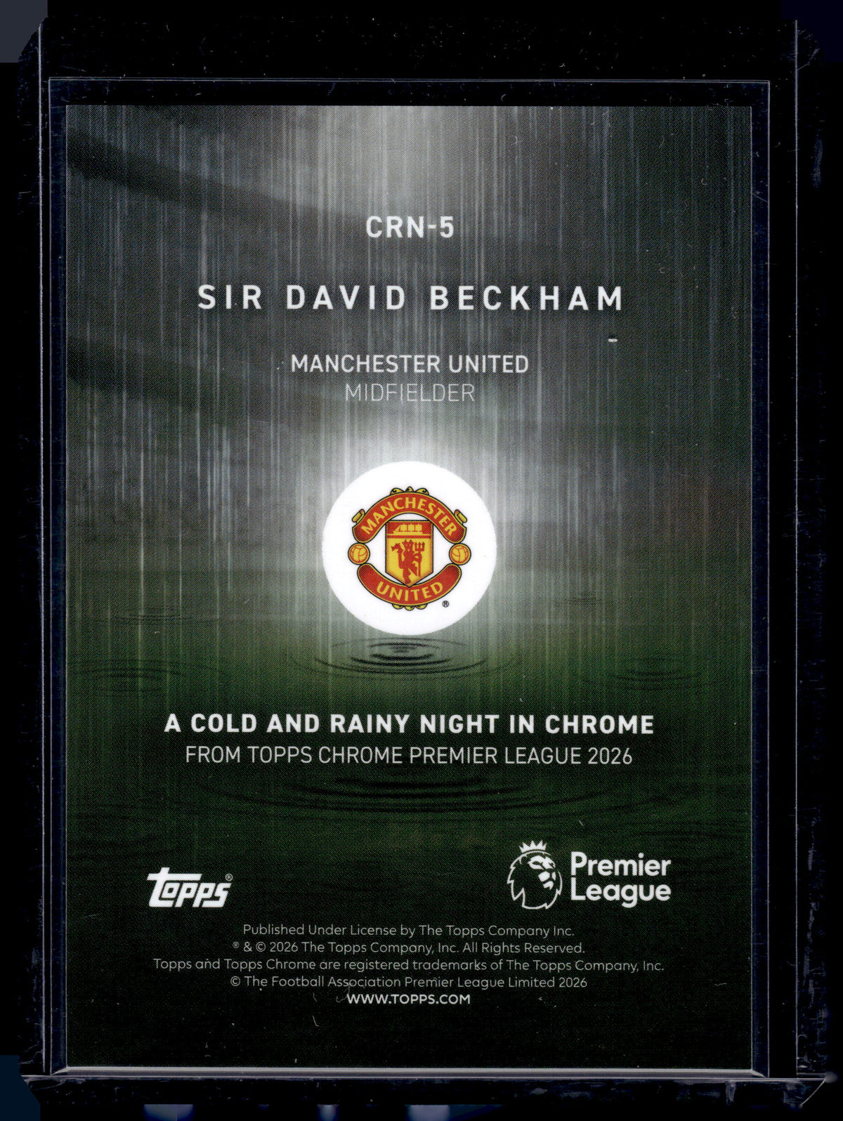 HL-P01 2026 Topps Chrome A Cold & Rainy Night In Chrome David Beckham #CRN-5