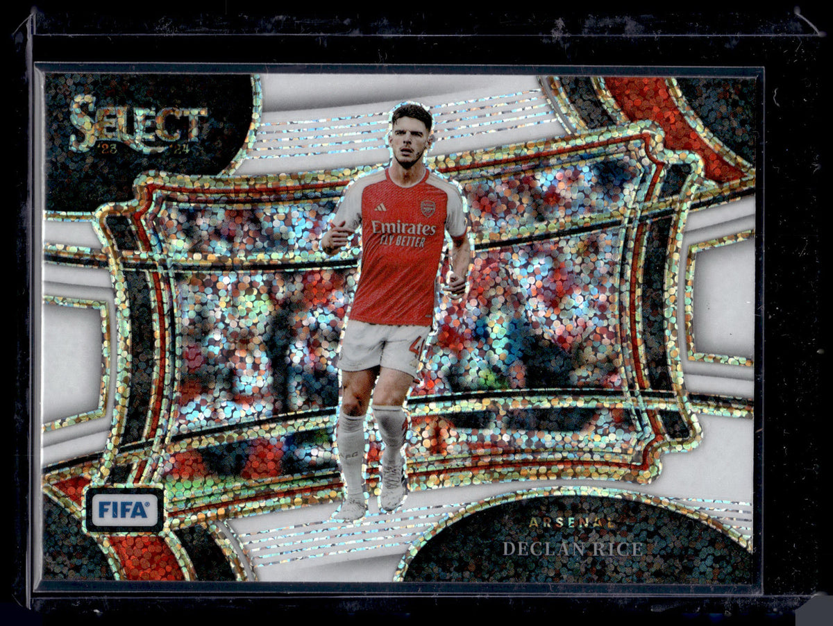 2024 Panini Select FIFA Soccer Declan Rice #202 White Sparkle Prizm