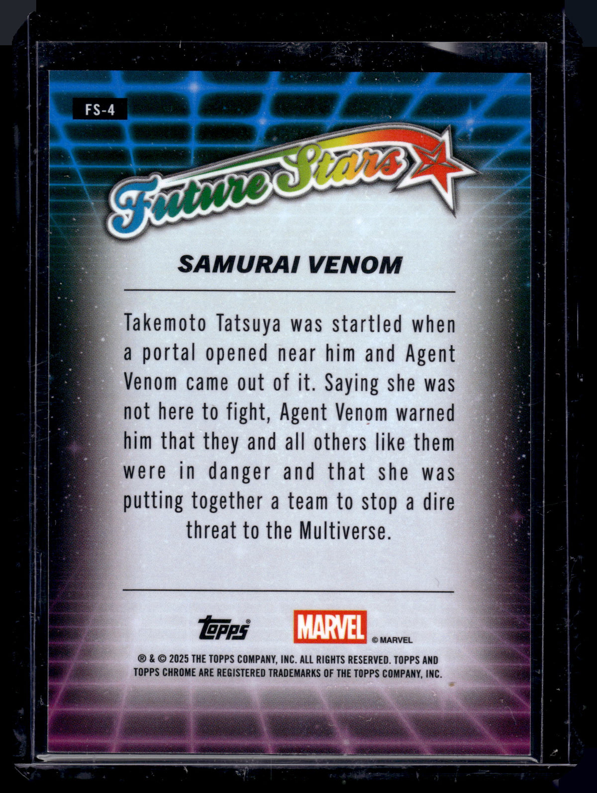2025 Topps Chrome Marvel Future Star Samurai Venom Insert #FS-4 Refractor