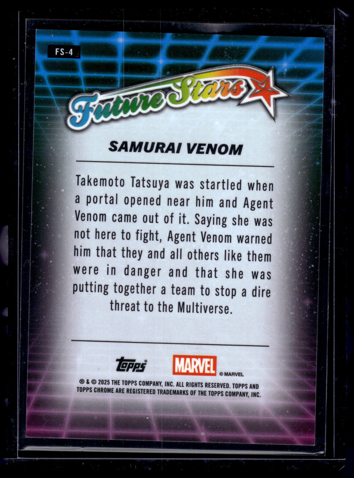 2025 Topps Marvel Future Stars Samurai Venom Insert #FS-4 Refractor
