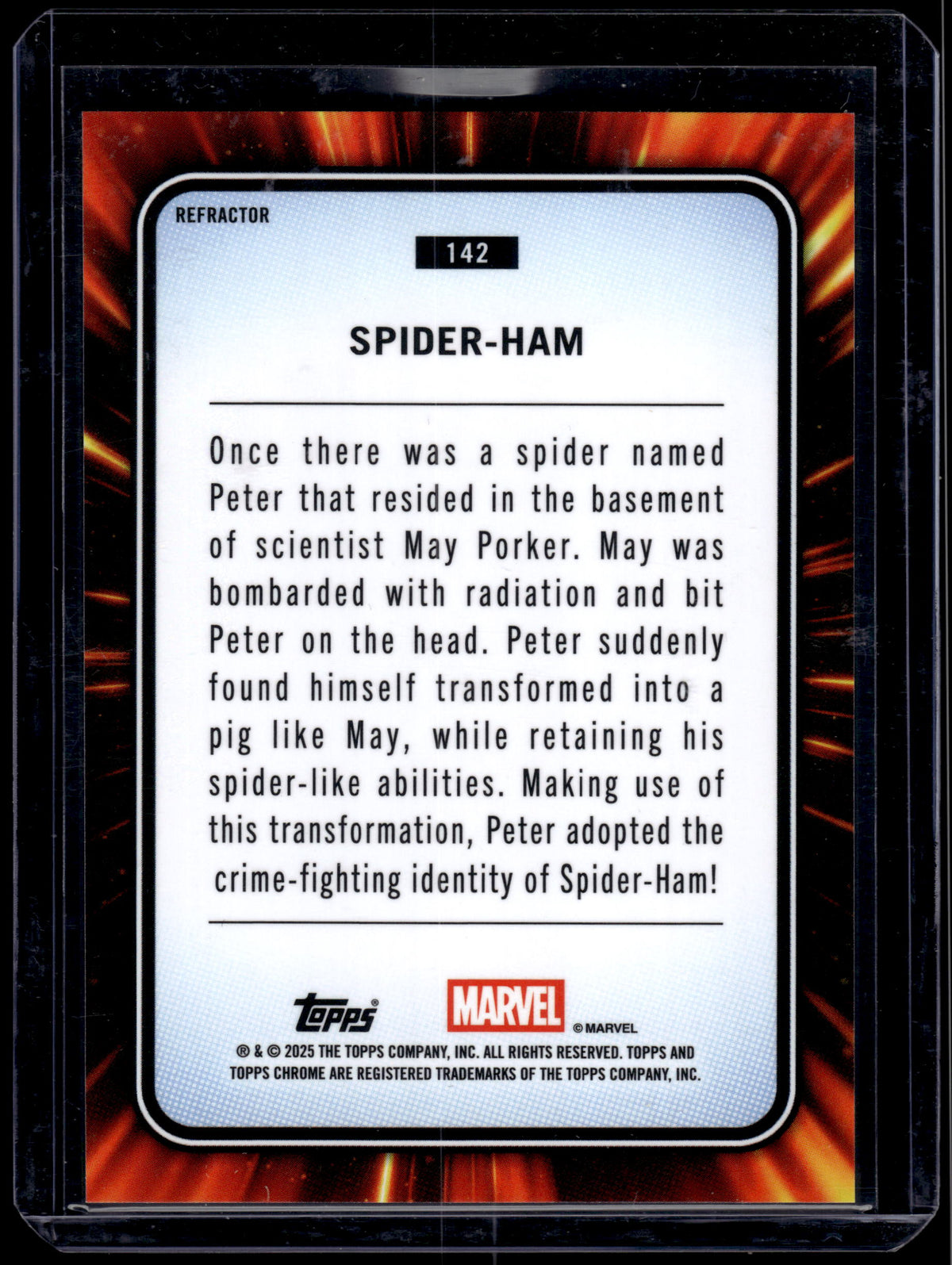 2025 Topps Chrome Marvel Spider-Ham #142 Refractor