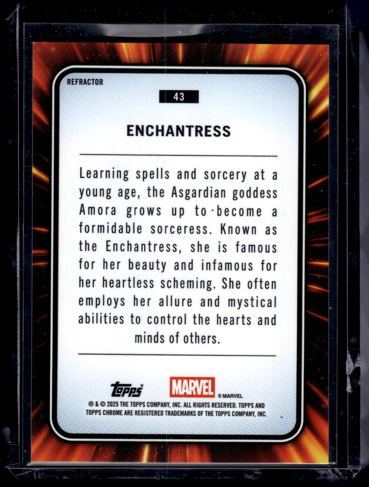 HL-P05 2025 Topps Chrome Marvel Enchantress #43 Refractor