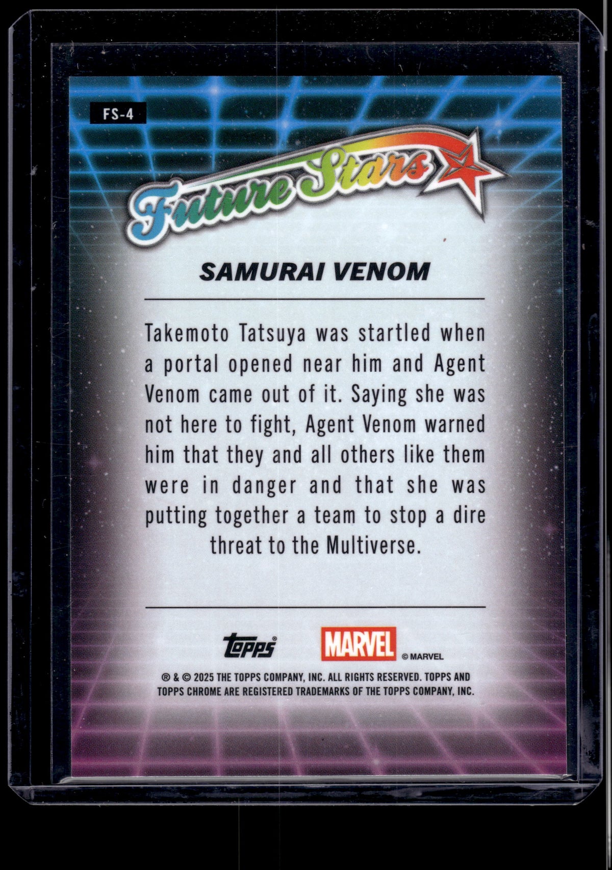 2025 Topps Chrome Marvel Future Stars Samurai Venom Insert #FS-4
