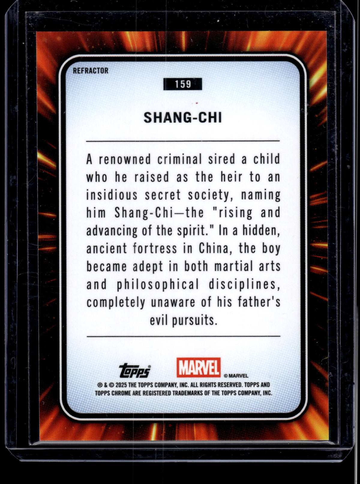 2025 Topps Chrome Marvel Shang-Chi #159 Refractor