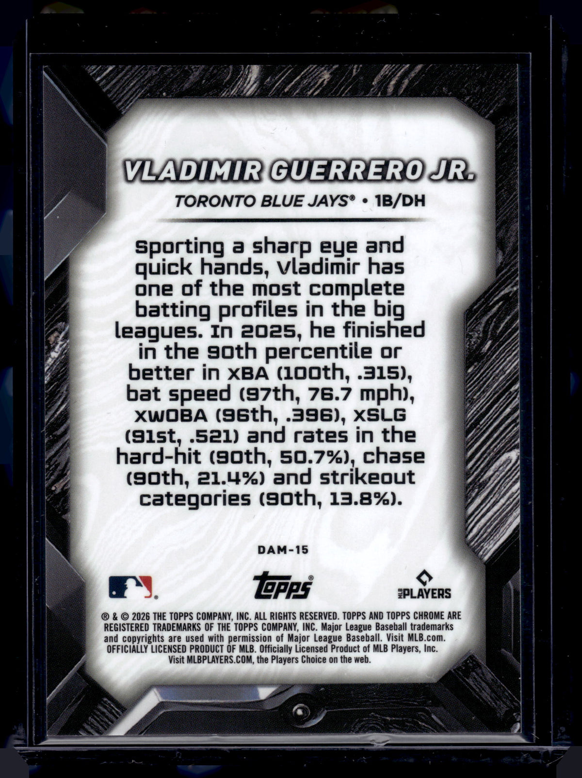 HL-INV 2026 Topps Chrome Black Vladimir Guerrero Jr. #BAM-15