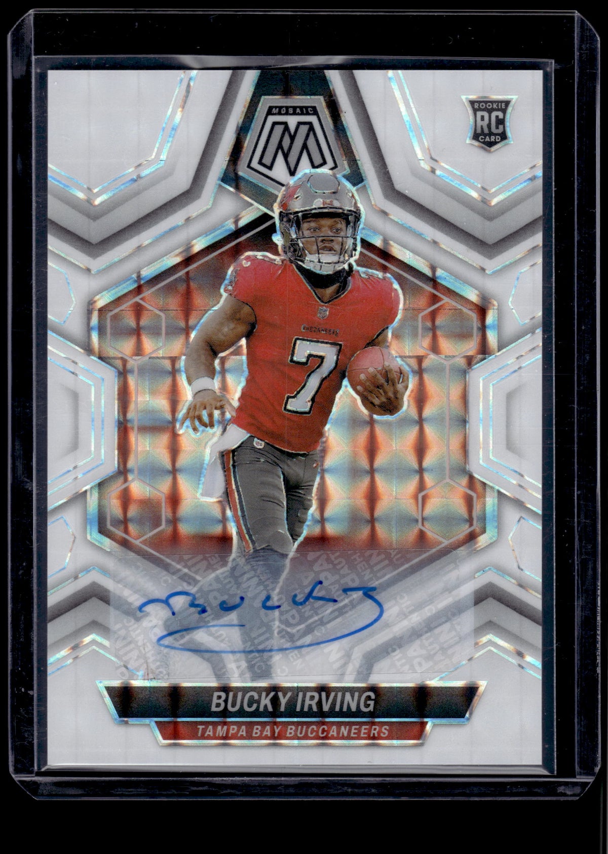 HL-INV 2024 Panini Bucky Irving #385 White Mosaic Prizm Auto RC