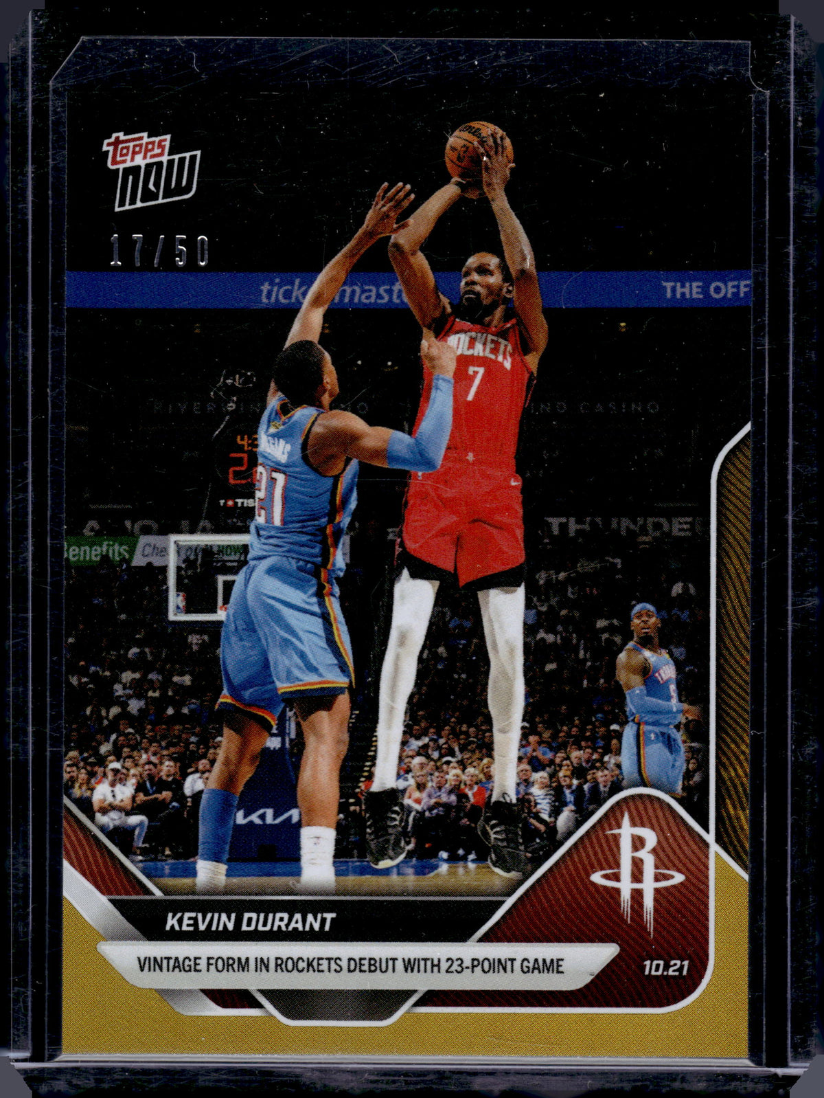 HL-P03 2025 Topps Now Basketball Kevin Durant #3 Gold /50