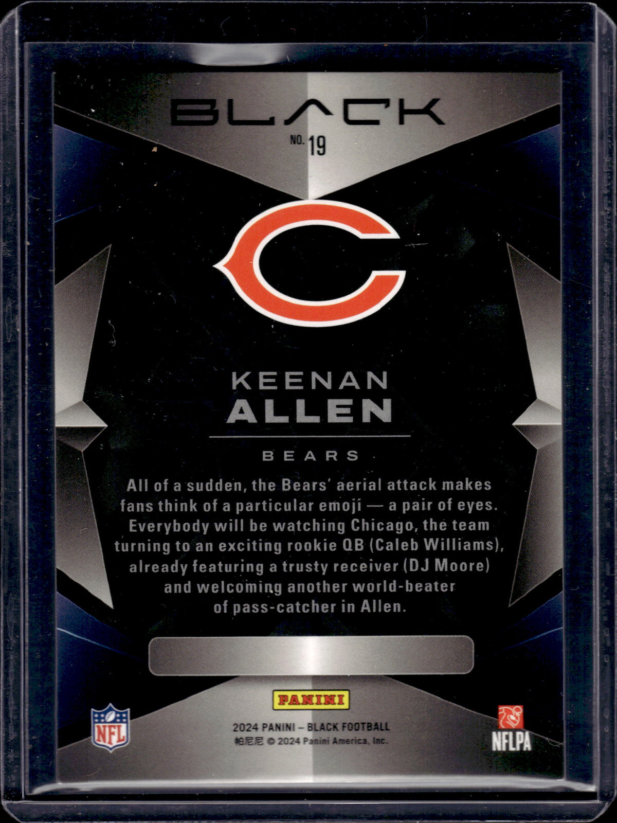 HL-P05 2024 Panini Black Football Keenan Allen #19 Sapphire /35