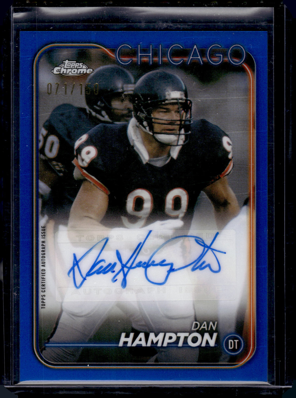 HL-P05 2024 Topps Chrome Dan Hampton #BA-DH Blue Refractor /150 Auto