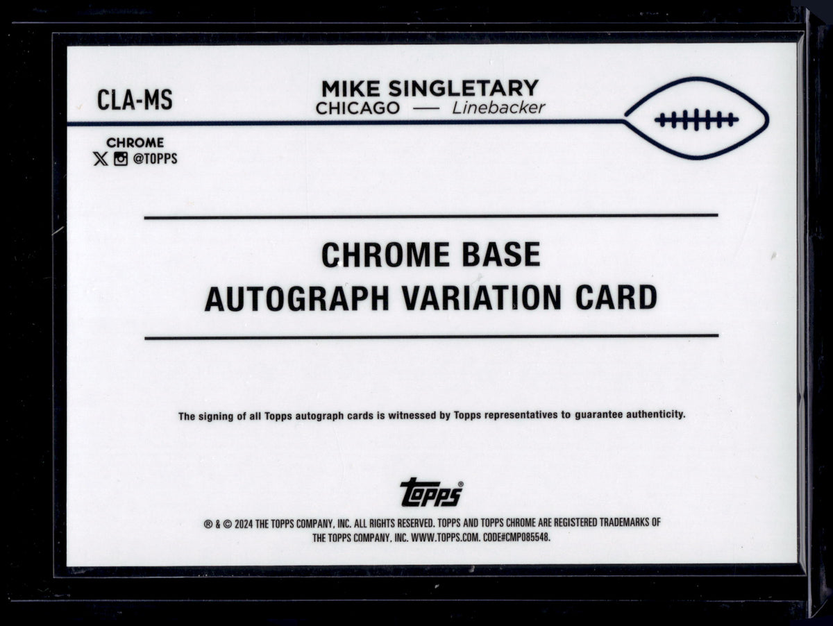 HL-P05 2024 Topps Chrome Mike Singletary #CLA-MS Red Geometric /5 Auto