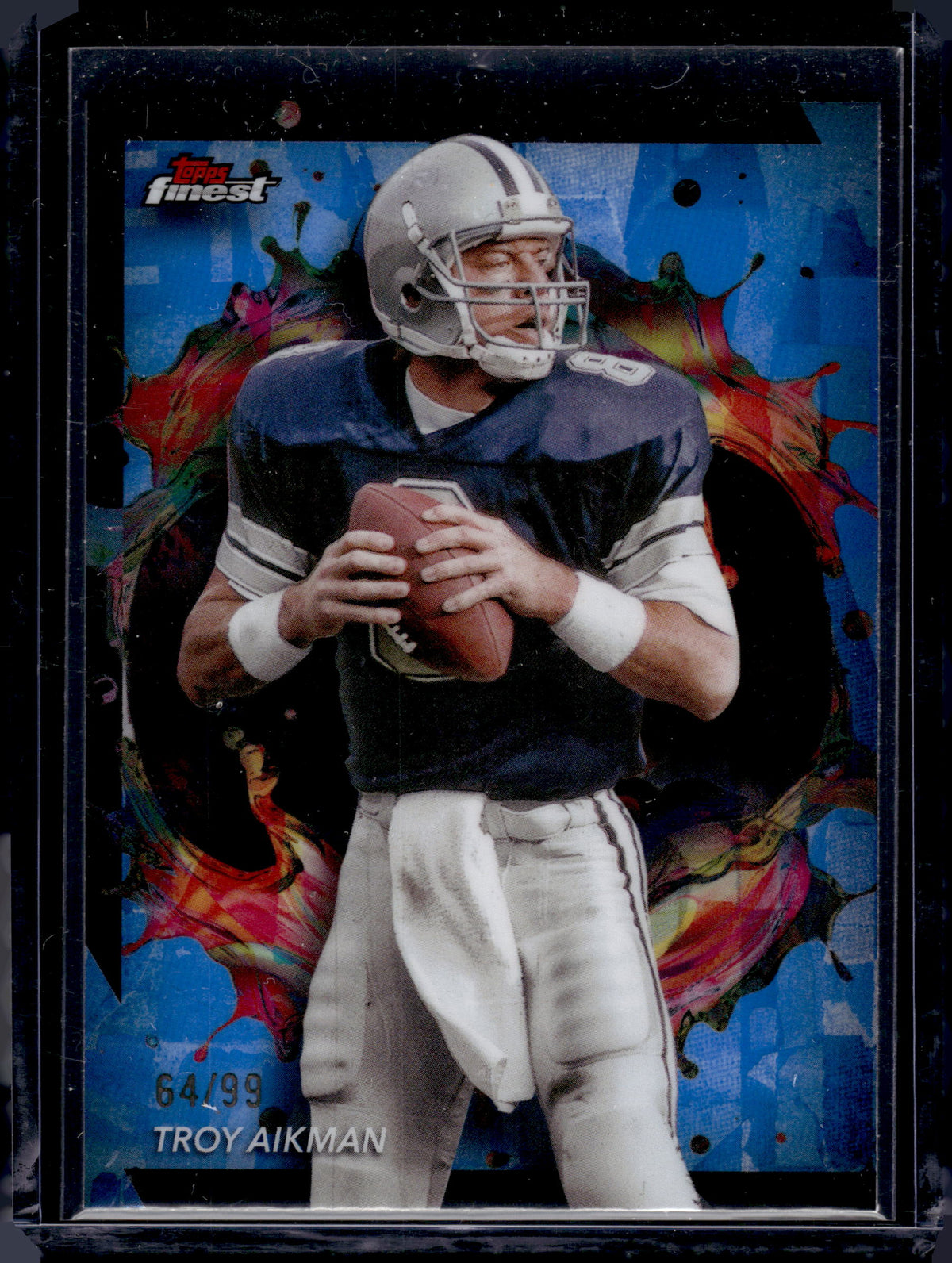 HL-P05 2024 Topps Finest Troy Aikman #211 Blue Refractor /99