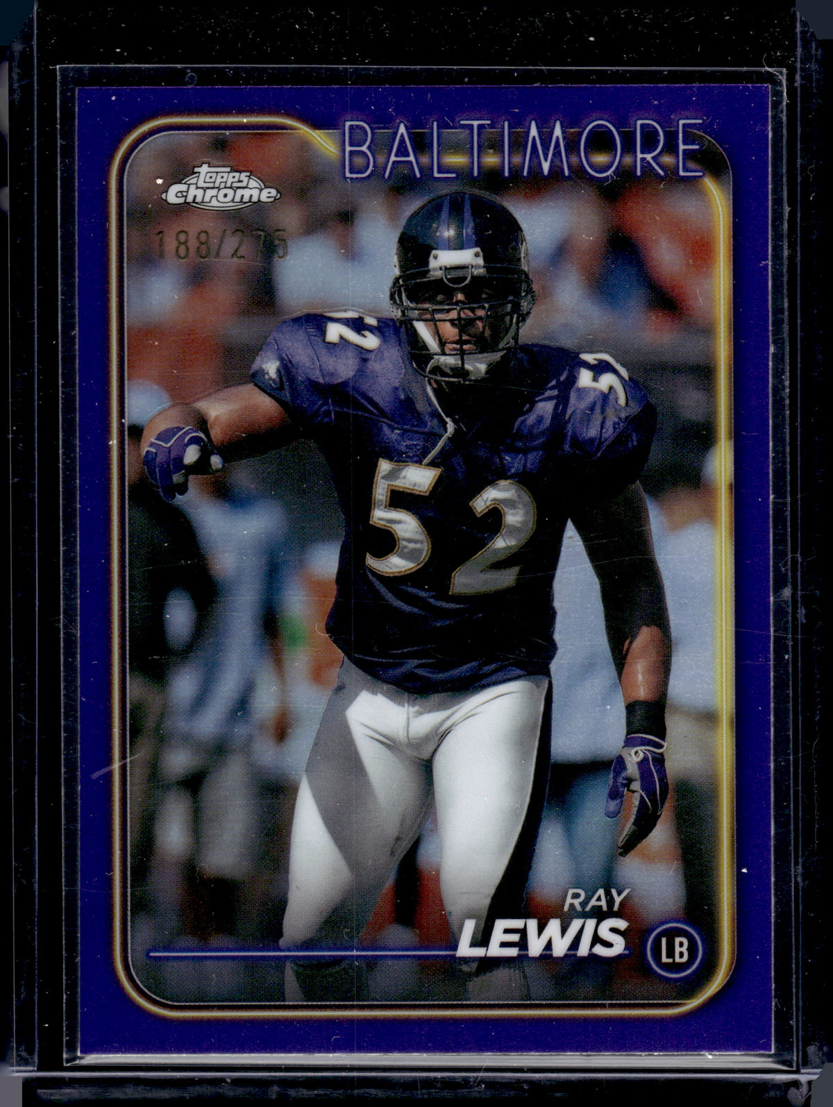2024 Topps Chrome Ray Lewis #4 Purple Refractor /275