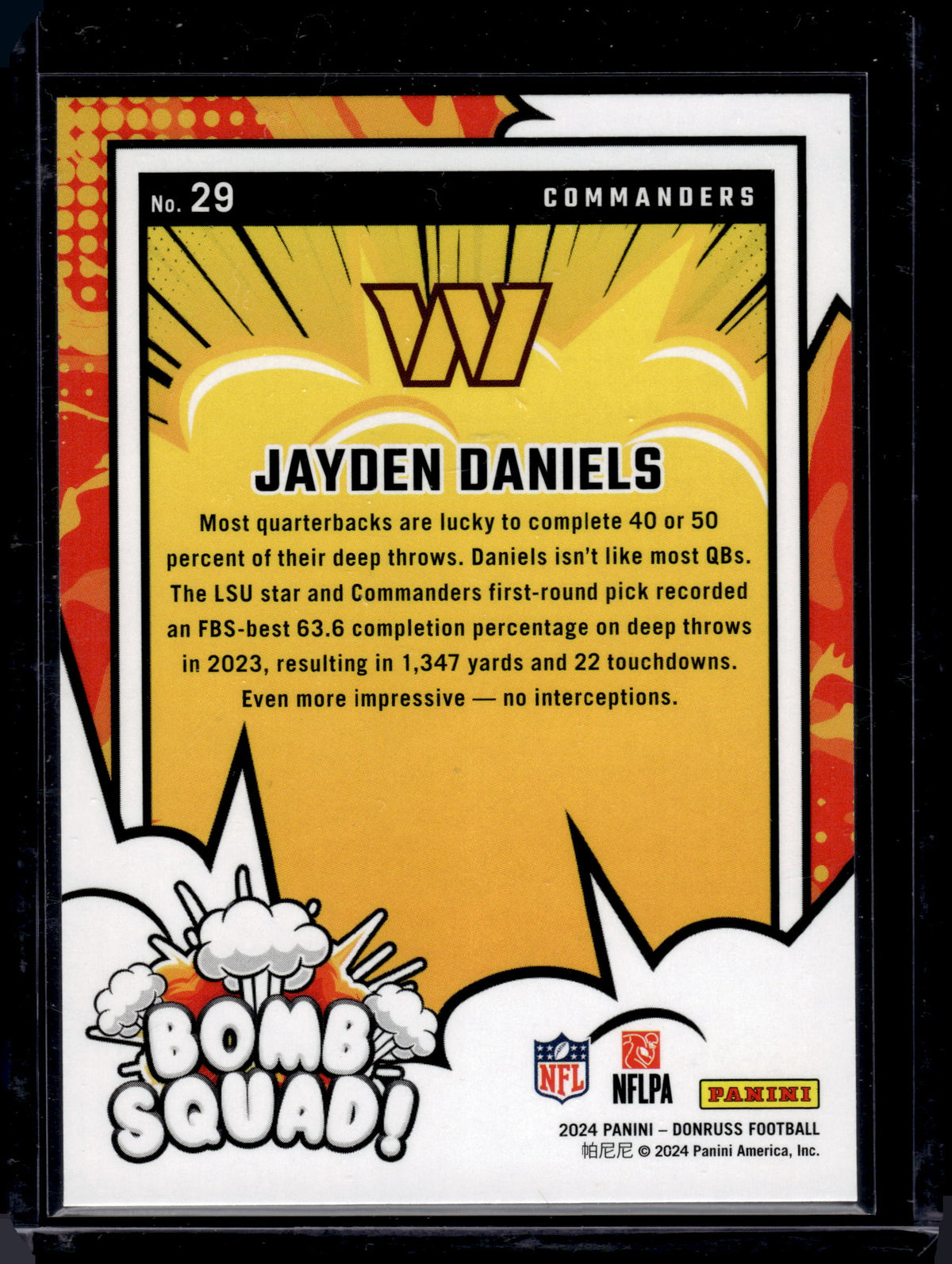 2024 Panini Donruss Bomb Squad Jayden Daniels #29