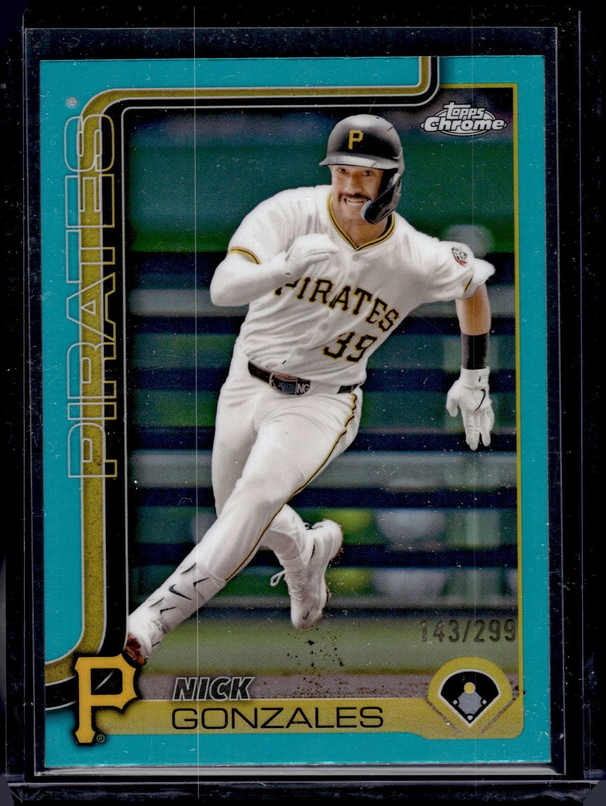2025 Topps Chrome Nick Gonzales #222 Aqua Refractor /299