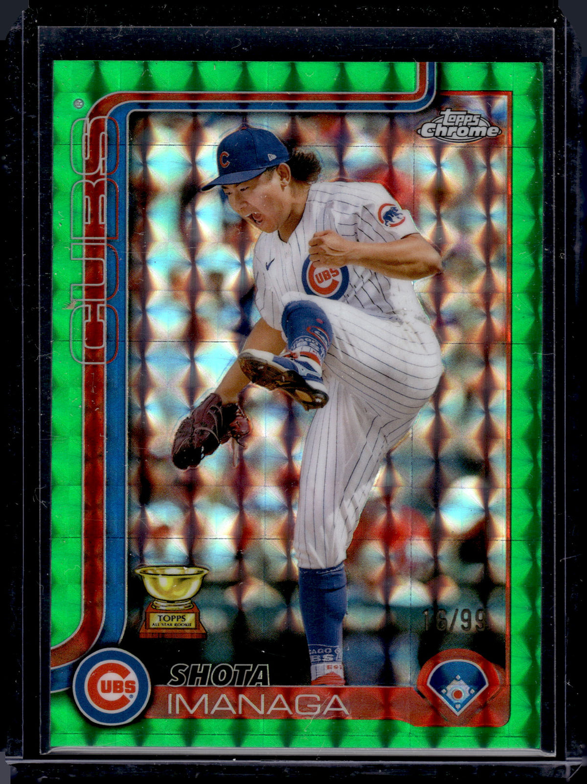 2025 Topps Chrome Shota Imanaga #149 Green Geometric Refractor /99