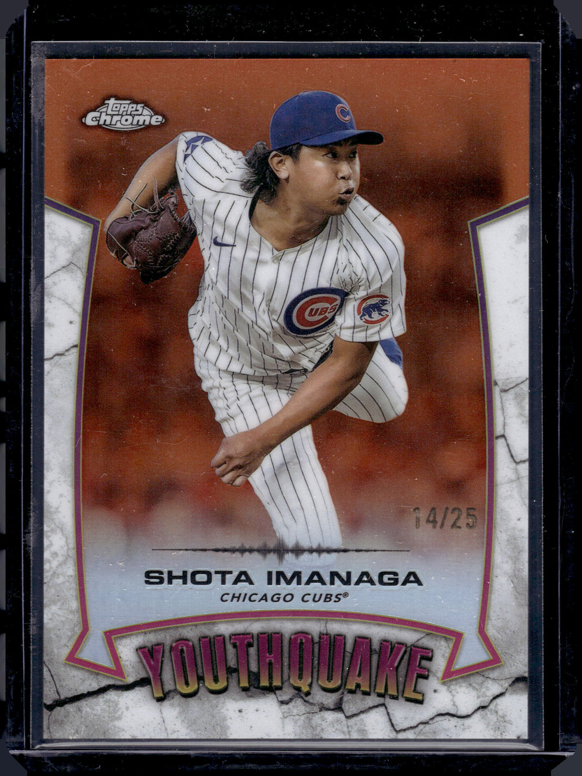 2025 Topps Chrome Youthquake Shota Imanaga #YQ-47 Orange Refractor /25