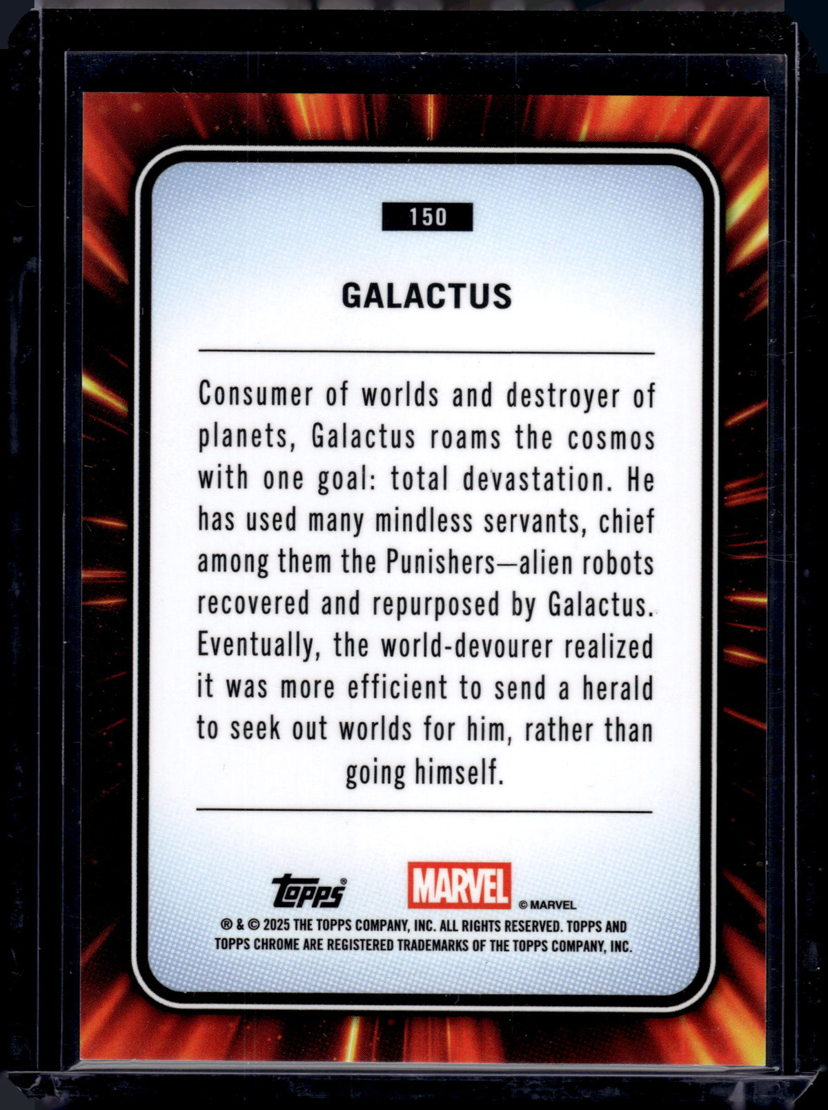 2025 Topps Chrome Marvel Galactus Spider-Web Refractor /399 #150