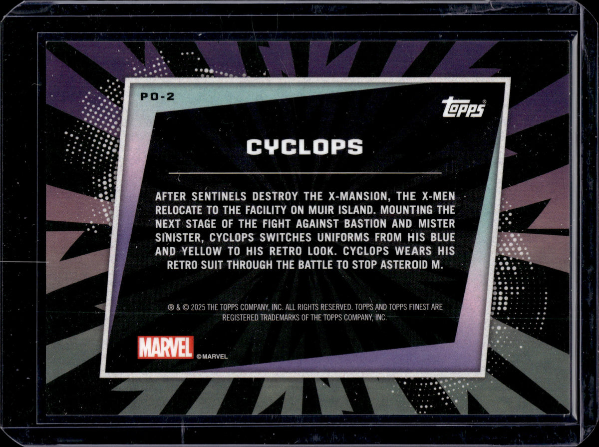 HL-P05 2025 Topps Finest Marvel X-Men '97 Cyclops Previously on X-Men #PO-2