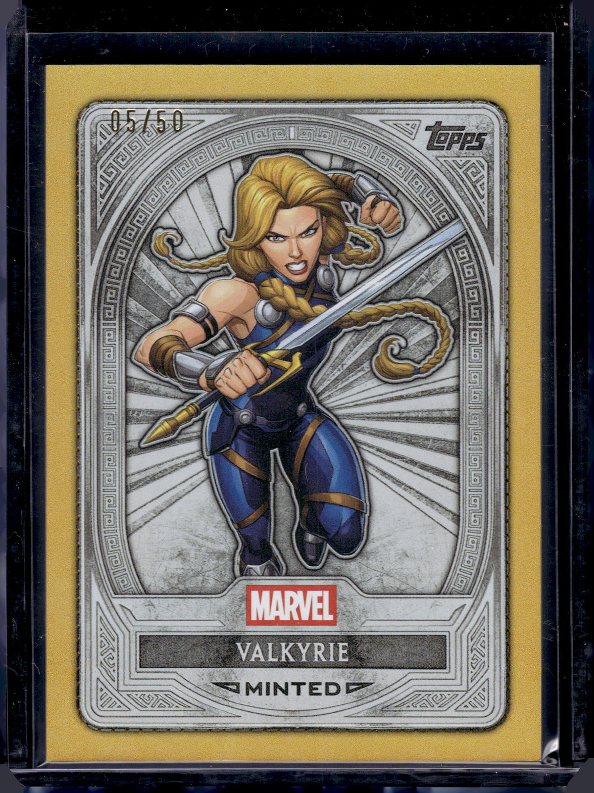 2025 Topps Marvel Mint Valkyrie Gold Foil Silver /50 #61