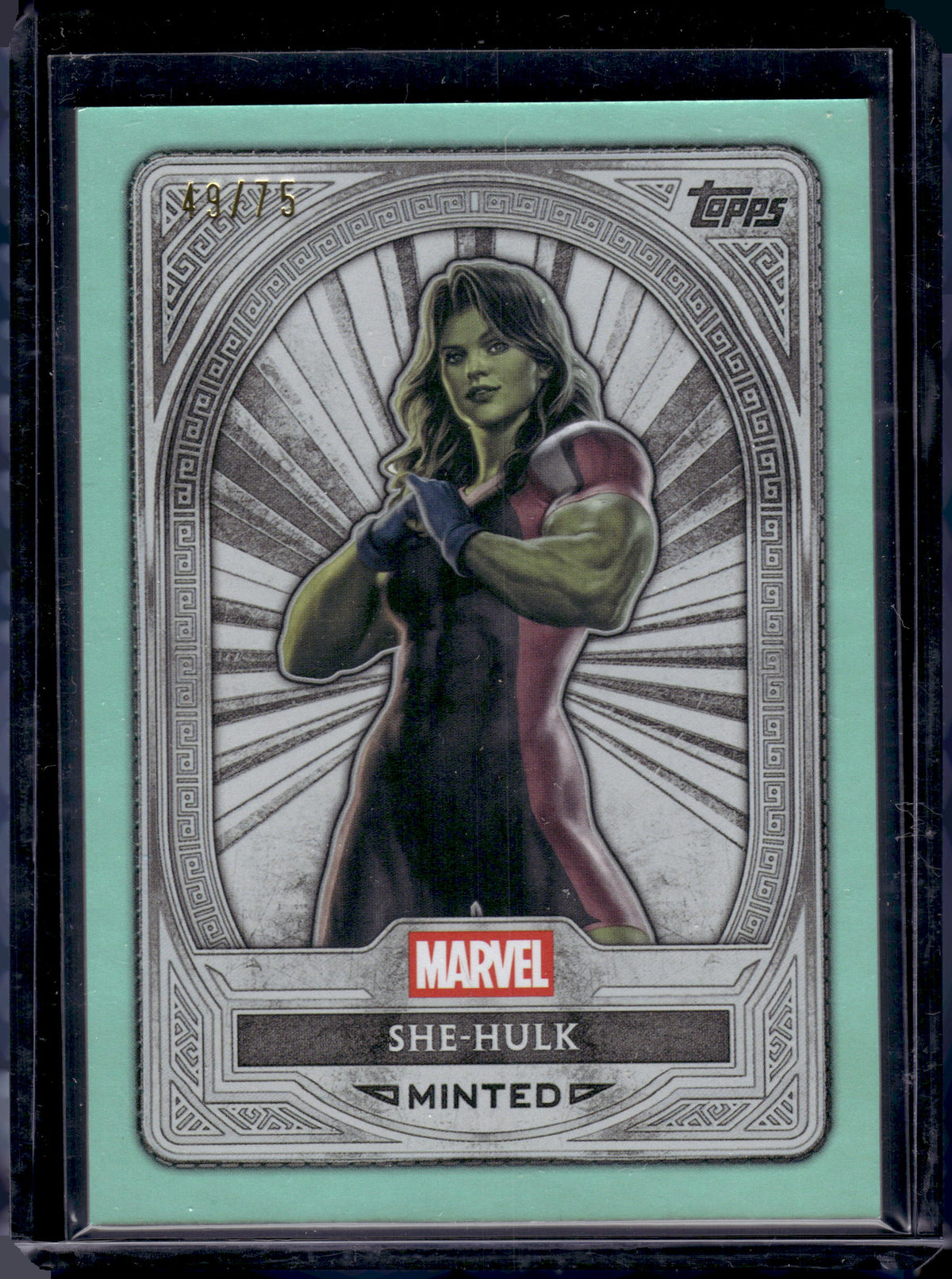 2025 Topps Marvel Mint She-Hulk Green Foil Silver /75 #72