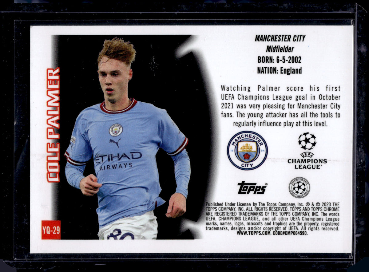 2023 Topps Chrome UEFA Club Competitions Youthquake Cole Palmer #YQ-29