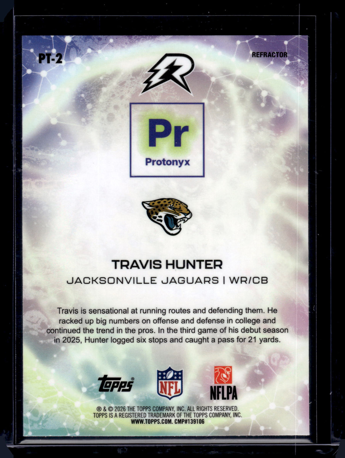 2026 Topps Resurgence Protonyx Surge Travis Hunter #PT-2 Refractor RC