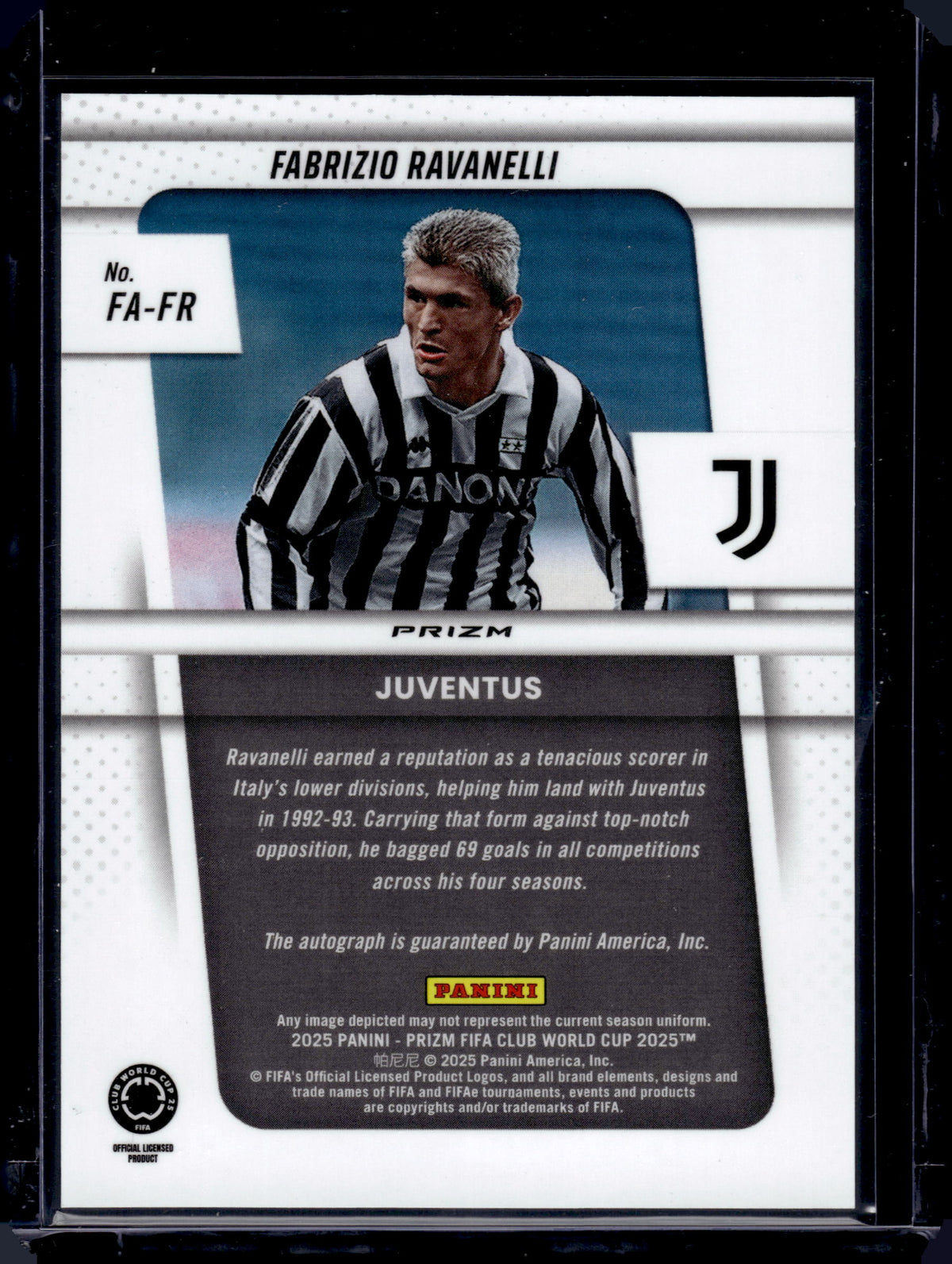 2025 Panini Prizm FIFA Club World Cup Fabrizio Ravanelli #FA-FR Velocity Auto /