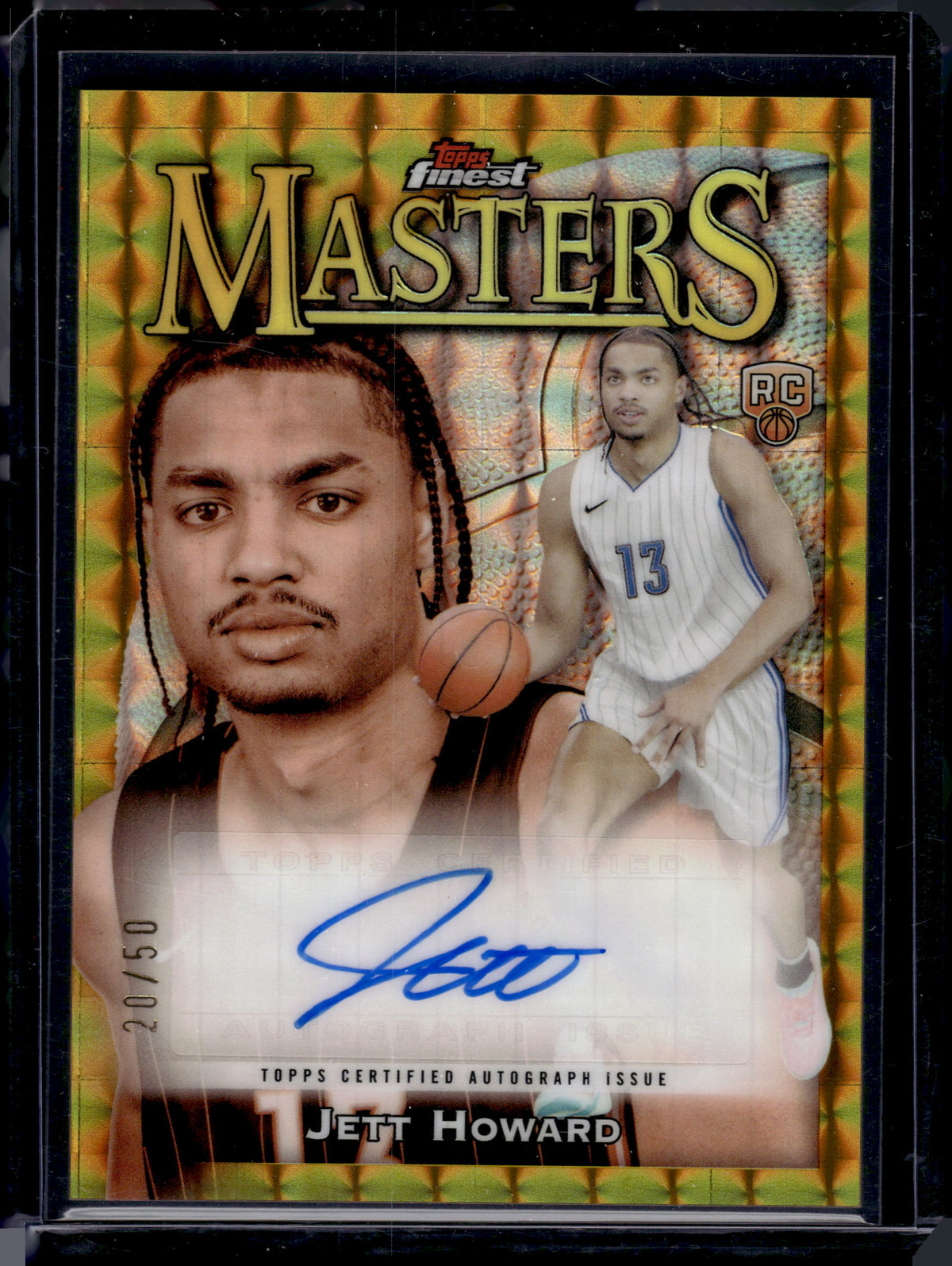2024 Topps Finest Masters Jett Howard #MA-JH Gold Geometric /50 Auto
