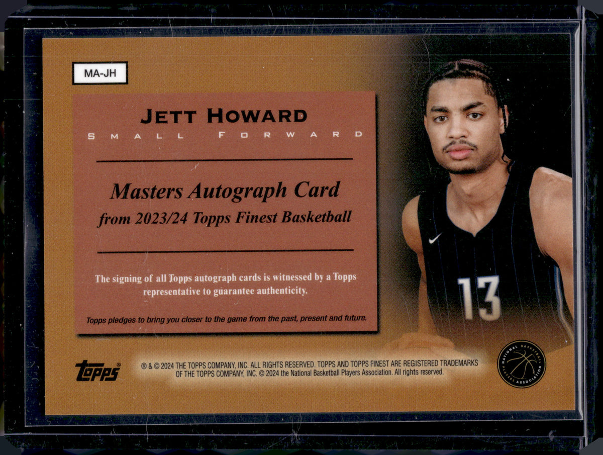 2024 Topps Finest Masters Jett Howard #MA-JH Gold Geometric /50 Auto