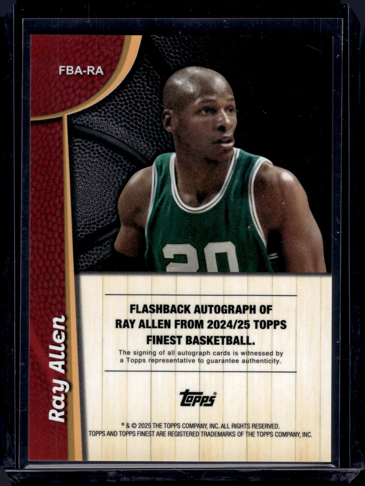 HL-INV 2025 Topps Finest Ray Allen #FBA-RA /25