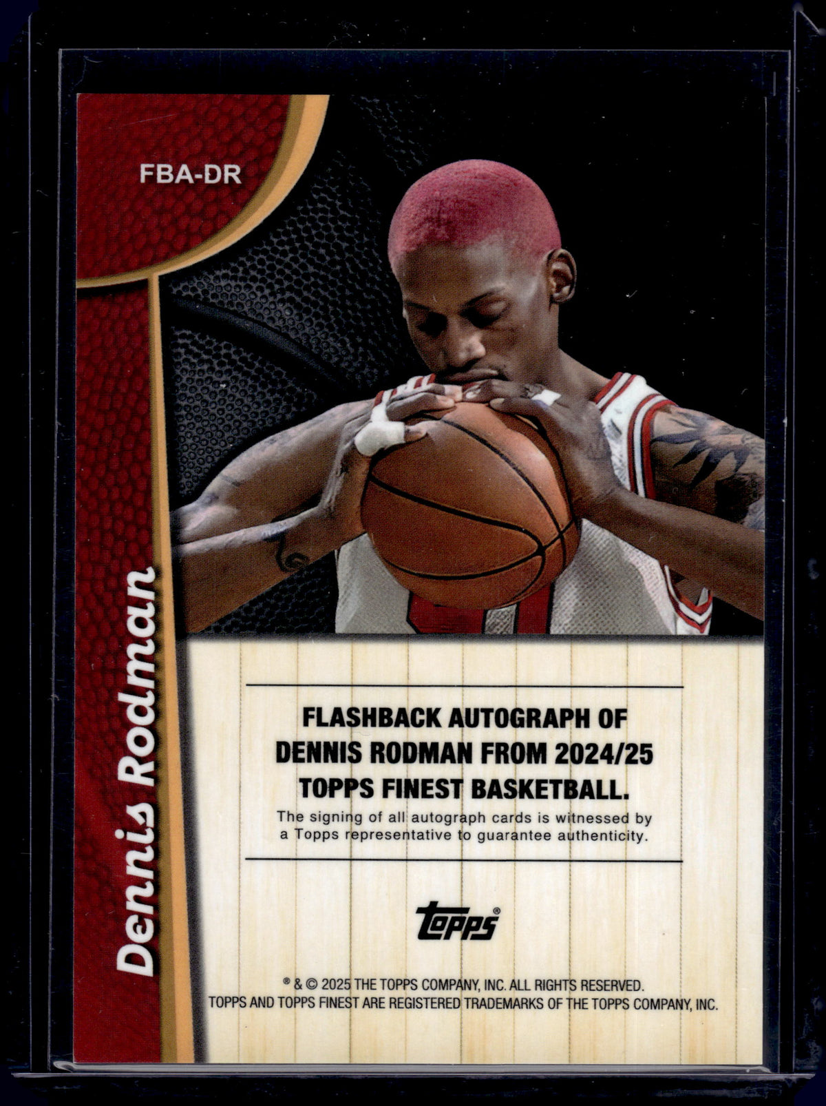 HL-INV 2025 Topps Finest Flashback Auto Dennis Rodman #FBA-DR Gold Geometric/50