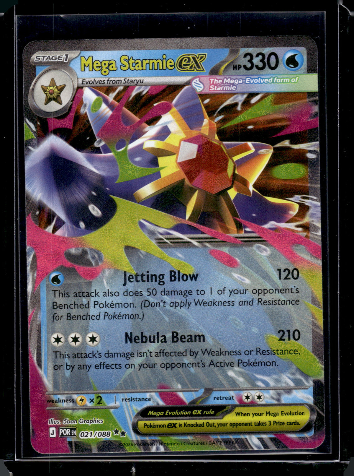 HL-INV Pokemon Mega Evolution – Perfect Order Mega Starmie EX Holo RR #021/088
