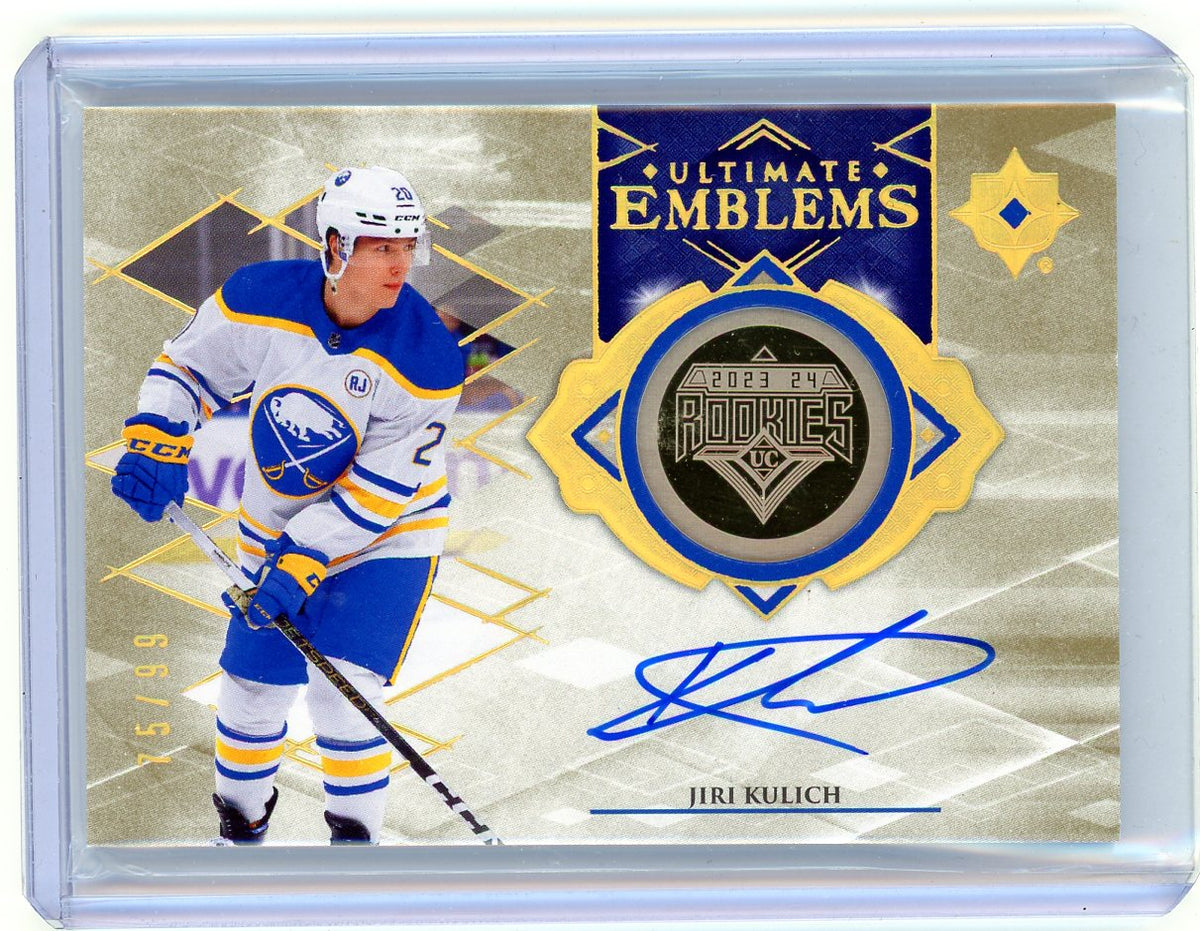 HL-P03 2024 Upper Deck Hockey Ultimate Emblems Jiri Kulich #UE-JK /99 Auto