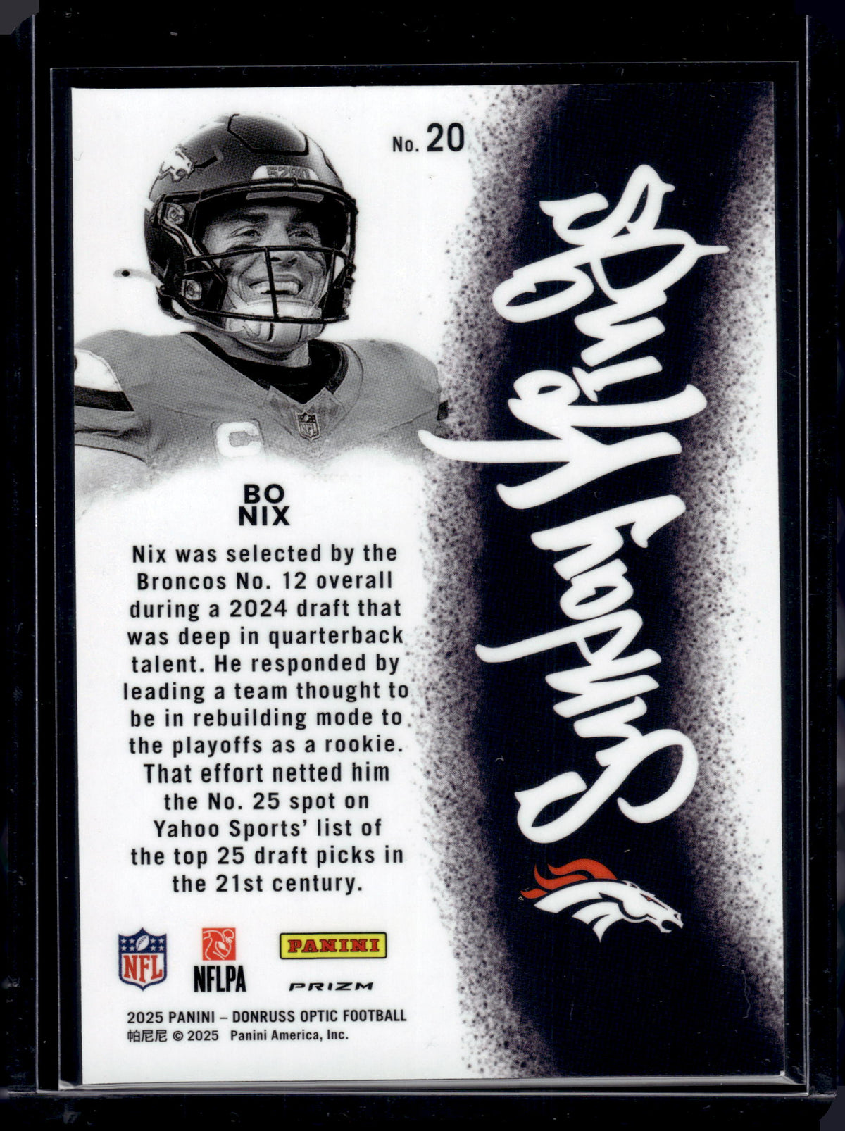 2025 Panini Donruss Optic Sunday Kings Bo Nix #20