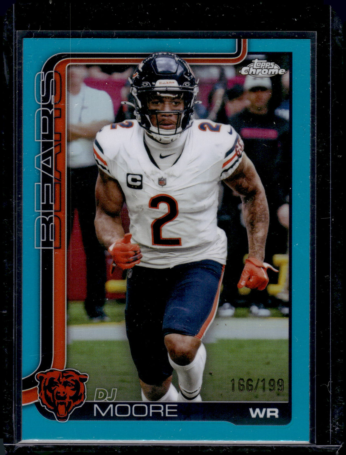 2025 Topps Chrome DJ Moore #48 Aqua Refractor /199
