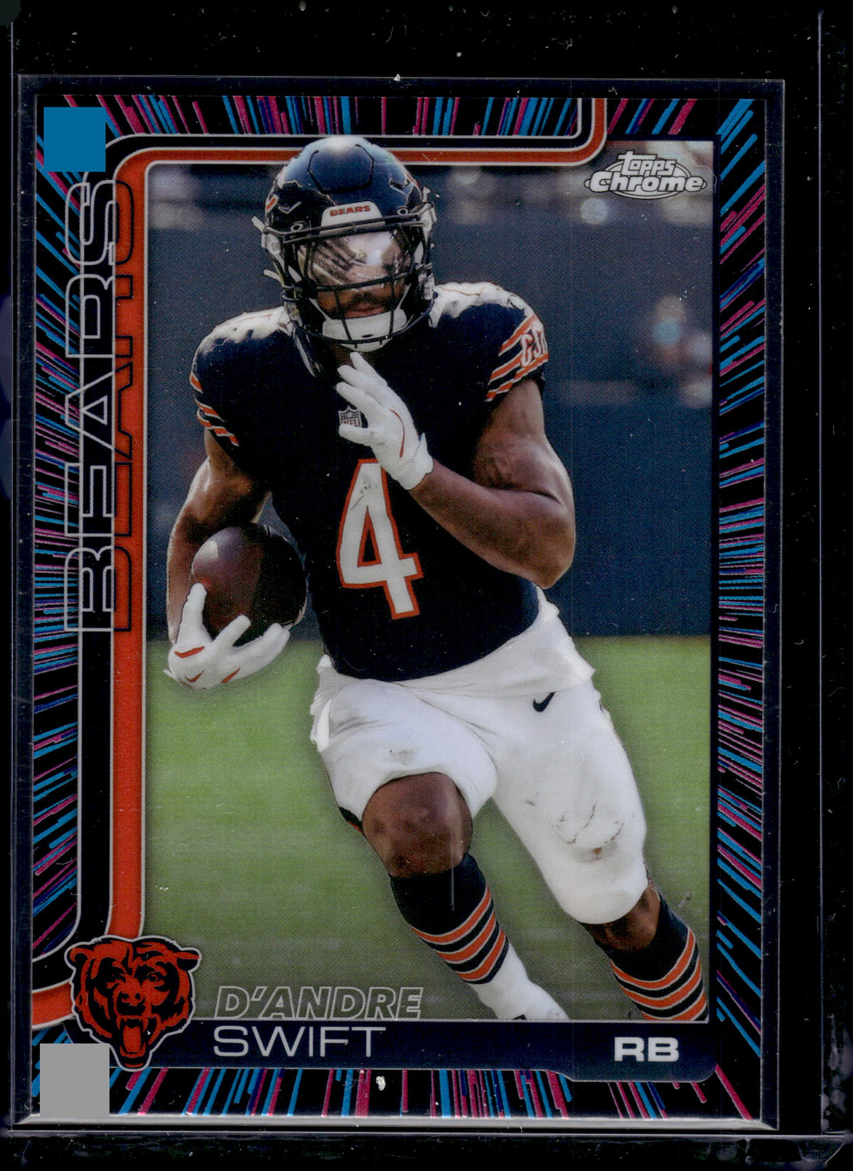 2025 Topps Chrome D'Andre Swift #53 Neon Pulse Refractor
