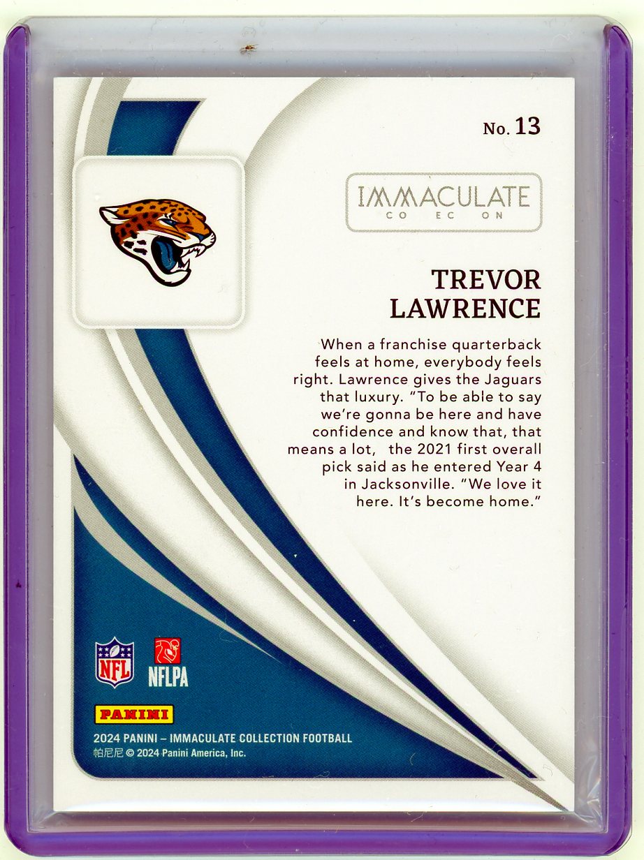 HL-P02 2024 Panini Immaculate Collection Football Trevor Lawrence #13 /35