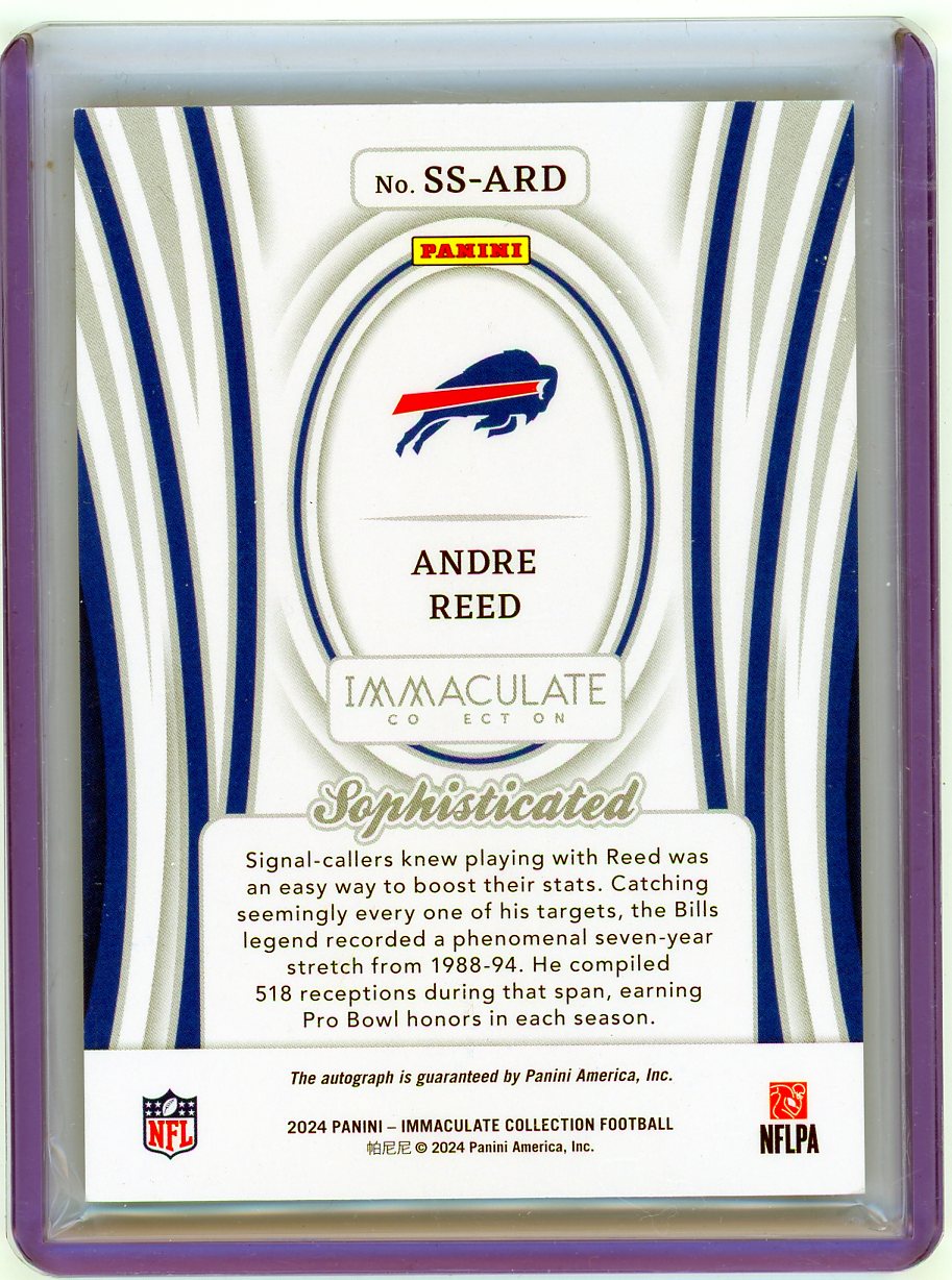 HL-P02 2024 Panini Immaculate Collection Sophisticated Andre Reed #SS-ARD /49