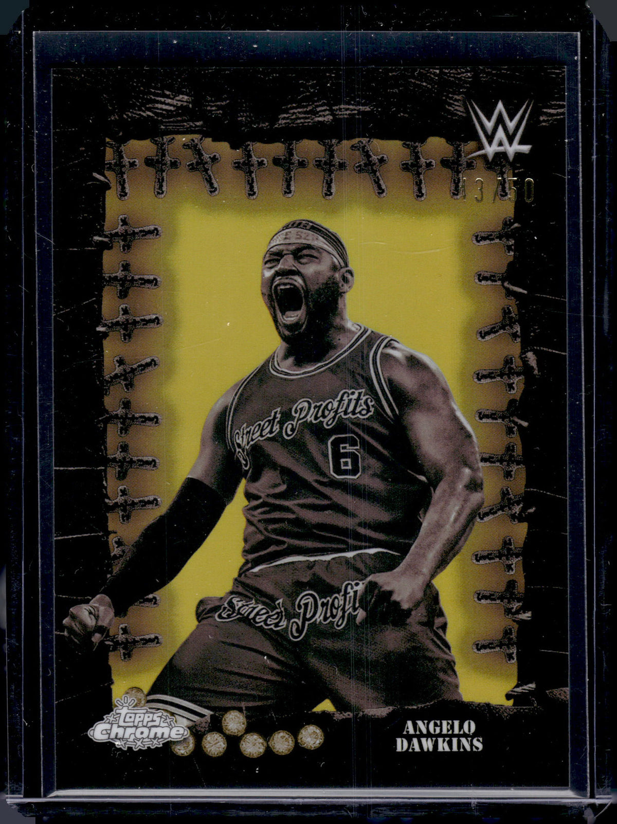 HL-P06 2025 Topps Chrome WWE x Cactus Jack Famed Phantoms Angelo Dawkins #FMP-34