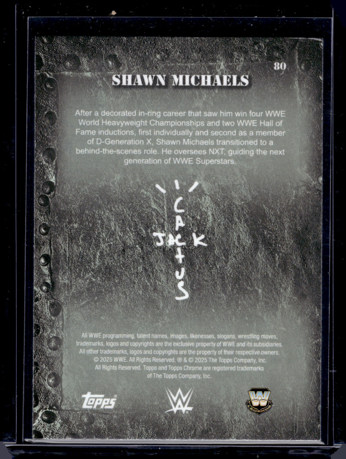 HL-P06 2025 Topps Chrome WWE Shawn Michaels #80 Cactus Jack /299