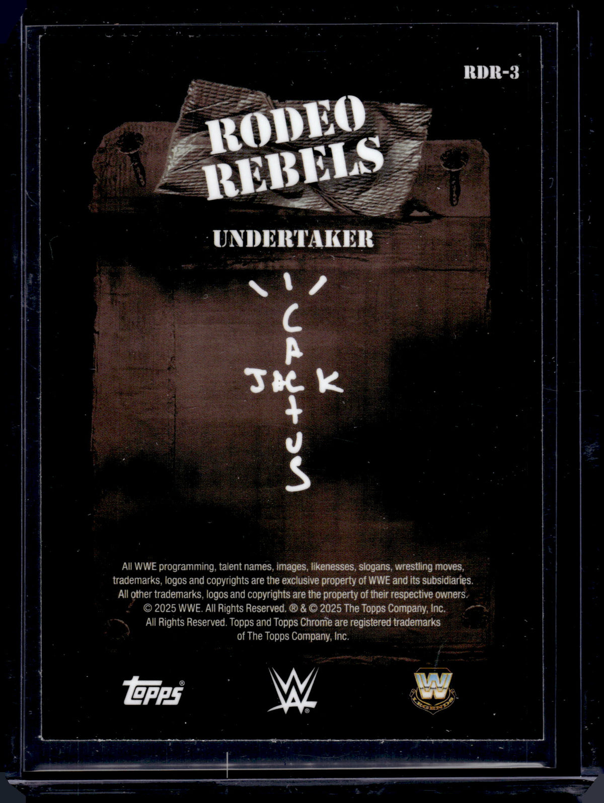 HL-P06 2025 Topps Chrome WWE Rodeo Rebels The Undertaker #RDR-3 Green /99